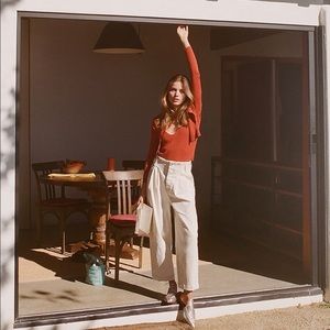 Free People Pleated Carrot Jeans